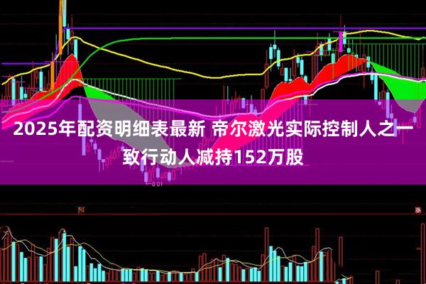 2025年配资明细表最新 帝尔激光实际控制人之一致行动人减持152万股